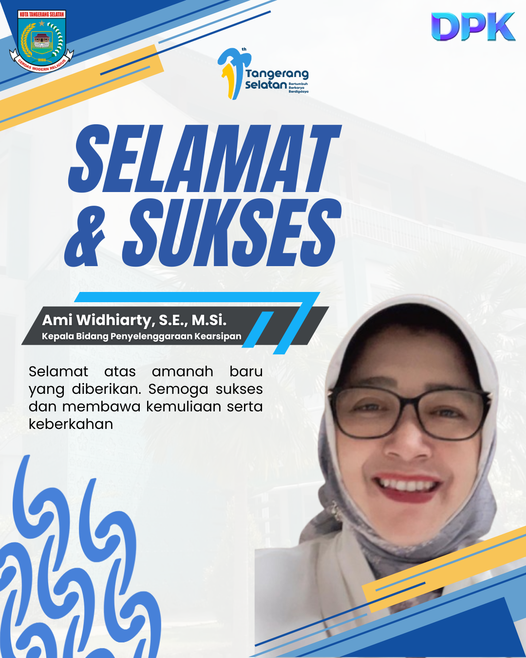 Selamat dan Sukses bu Ami Widhiarty, S.E., M.Si