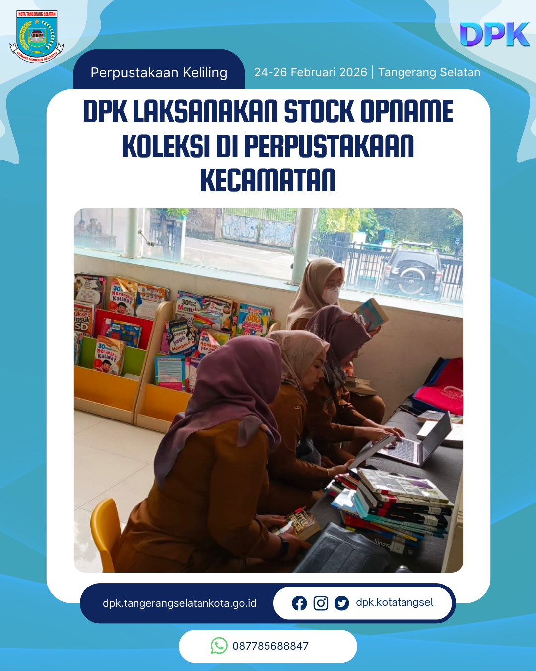 Kegiatan Stock Opname Koleksi di Perpustakaan Kecamatan